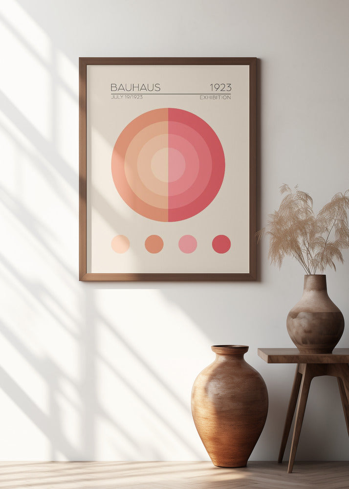 Bauhaus Pembe Daire Poster